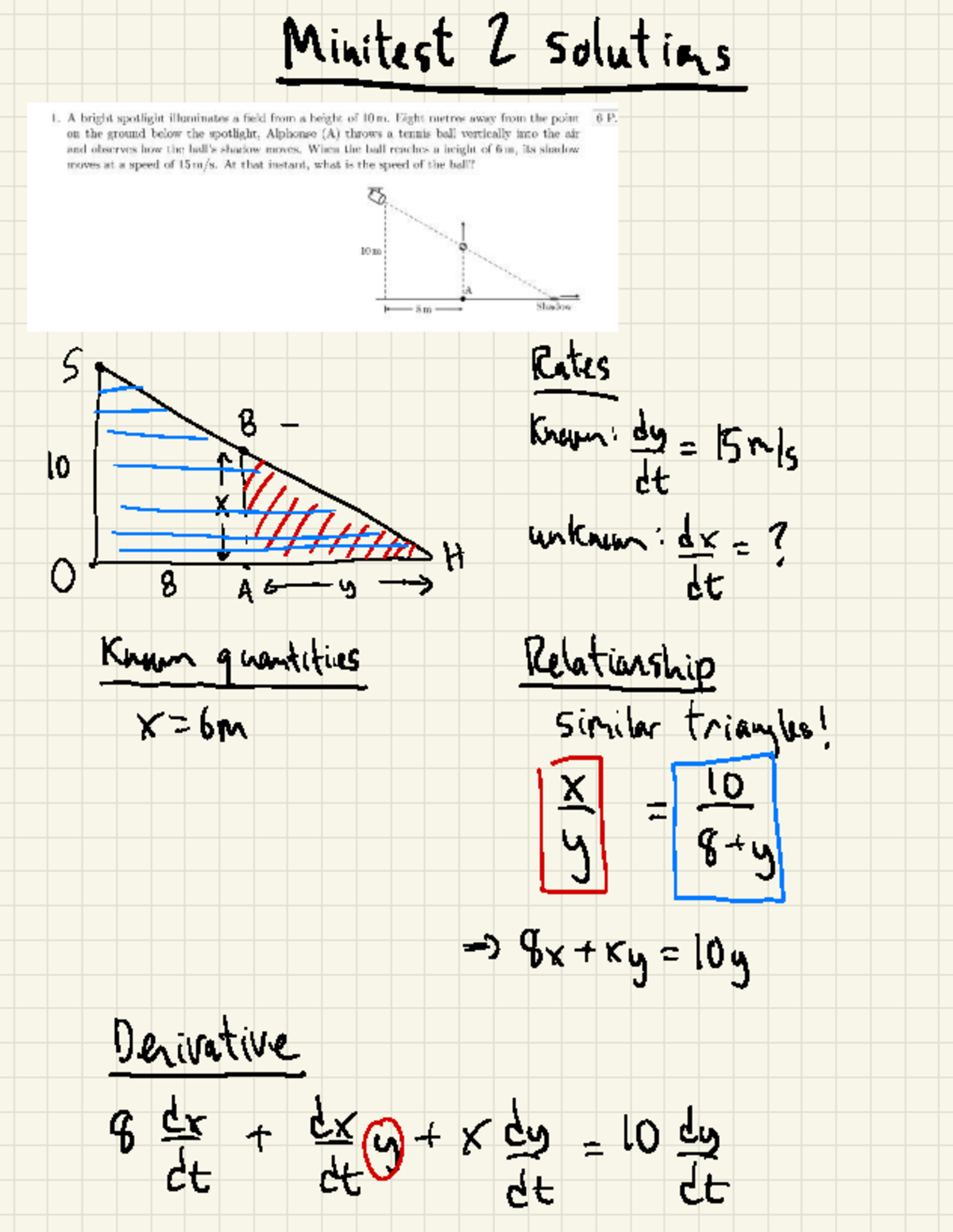 Mini Test 2 Solutions - Mathematics and Derivatives Insights - Studocu