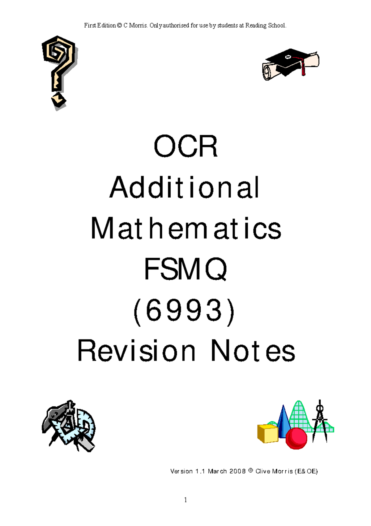 ADD Maths Notes - OCR Additional Mathematics FSMQ (6993) Revision Notes ...