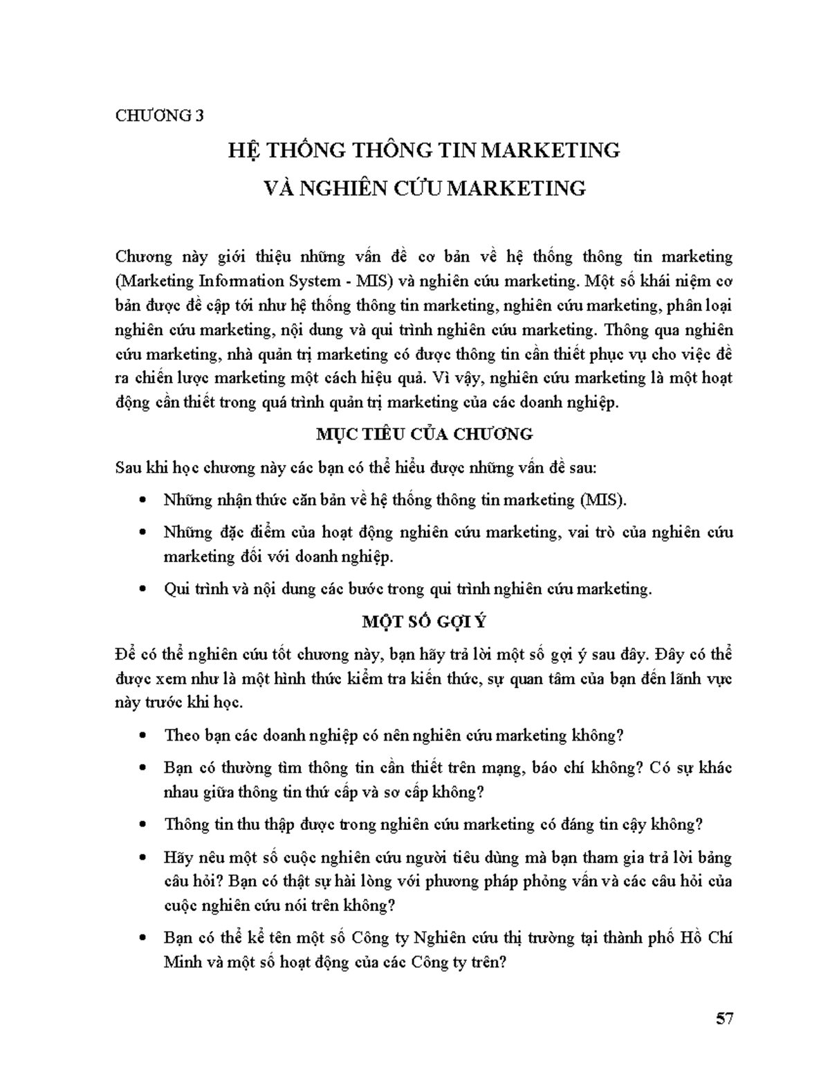 Chuong 3-He thong thong tin va Nghien cuu Mar-cô Linh - CHƯƠNG 3 HỆ ...
