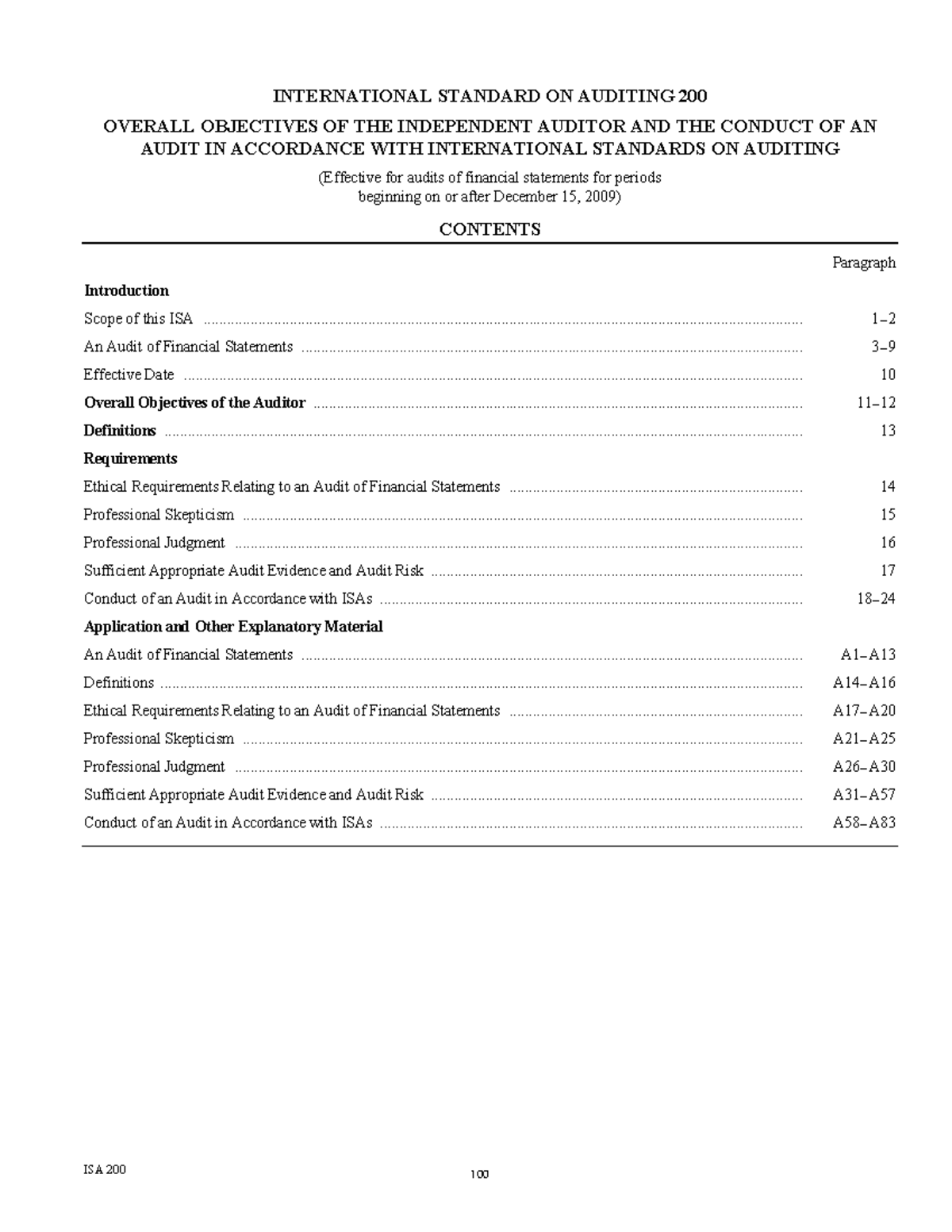 ISA 200 & 210: Overall Objectives and Engagement Terms for Audits - Studocu