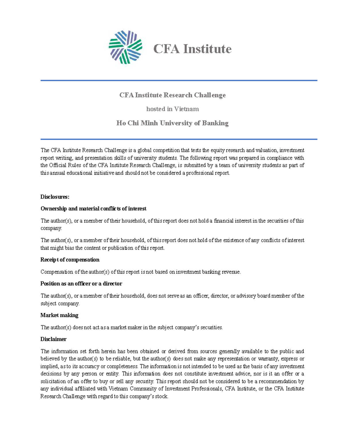 CFA Institute Research Challenge 2025: PNJ Investment Analysis Report ...
