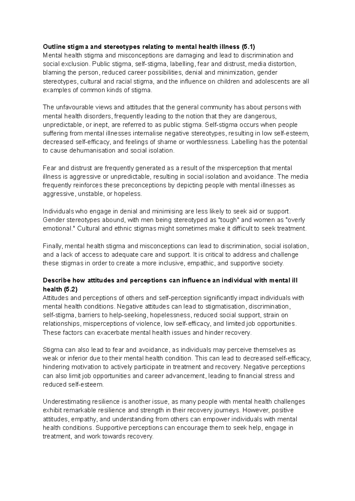 Mental Health Stigma and Media Influence: Understanding Perspectives ...