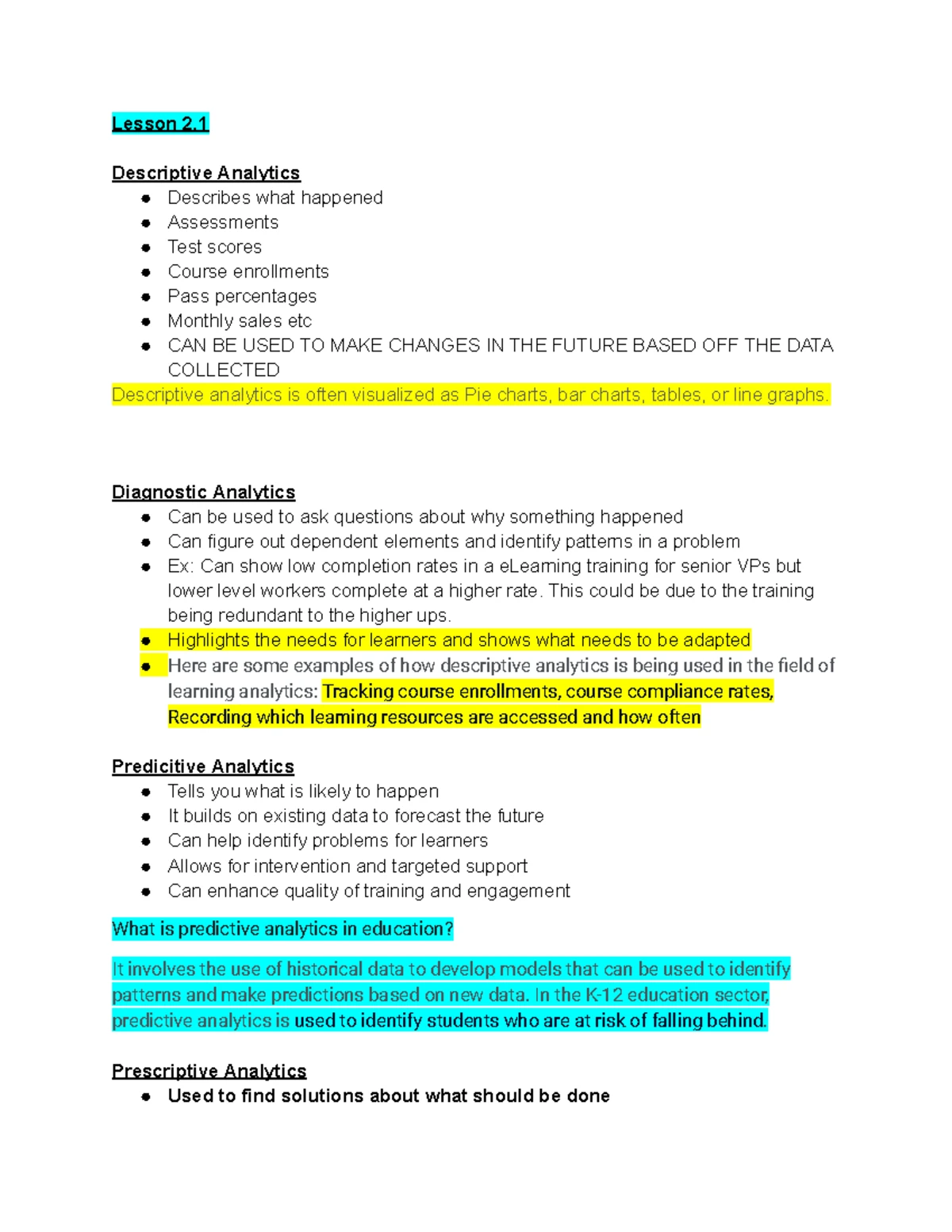 D293 Study Tool: Foundational Info for LxDET Assessments & Analytics ...