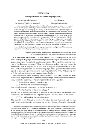 Linguistic Knowledge and Sound Systems - Chapter 1 Overview (ENG101 ...