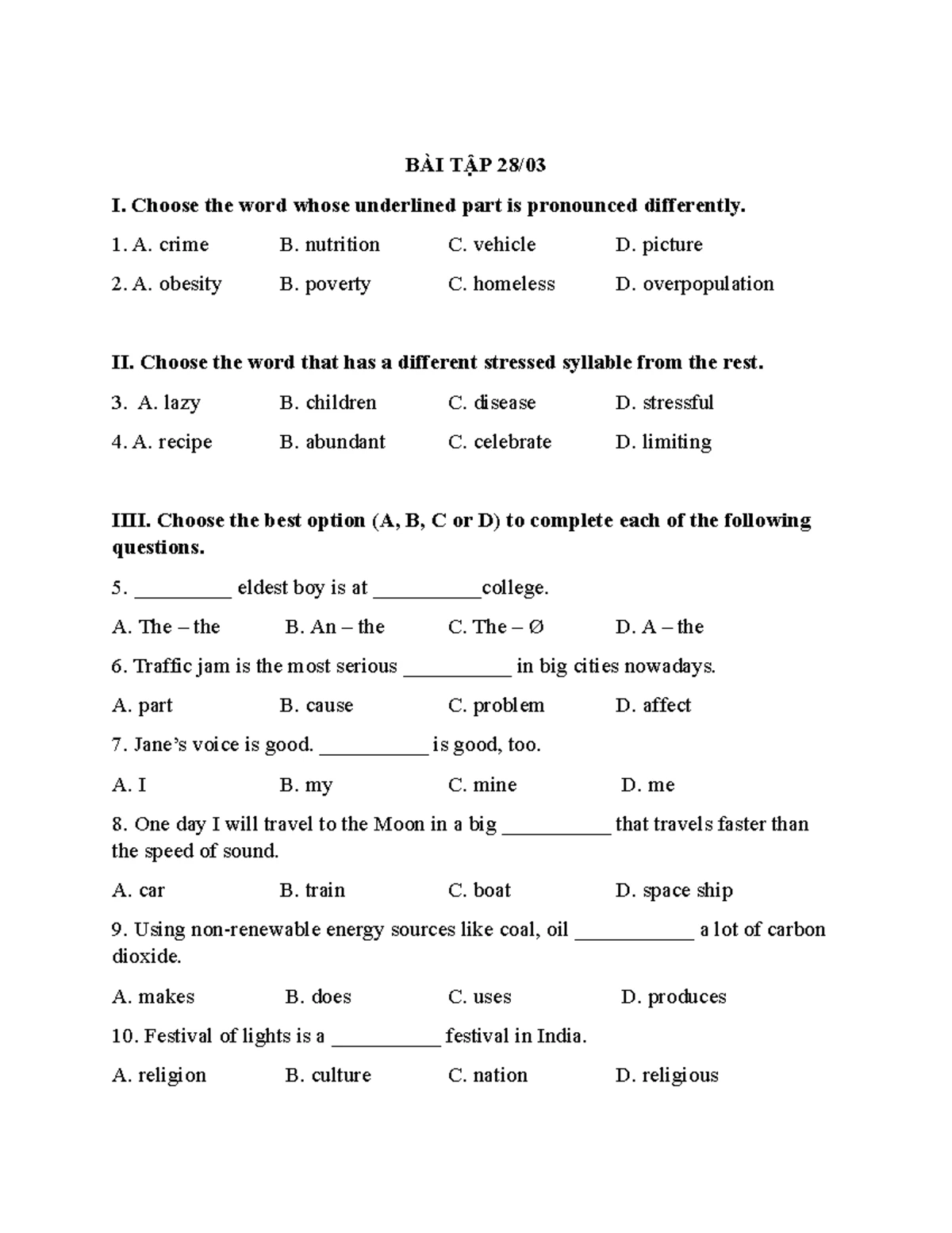 Dap an 3 de - helpful - END-OF-TERM TEST (SEMESTER 1) Thời gian: 60 ...