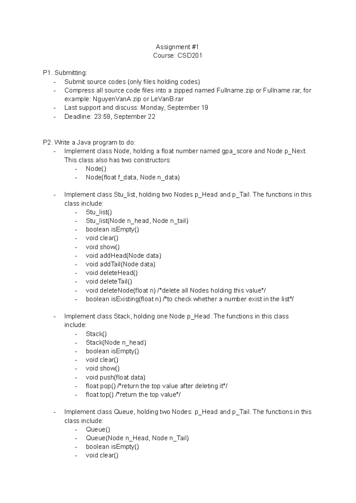 Assignment-1 - tam tam - Assignment # Course: CSD P1. Submitting ...