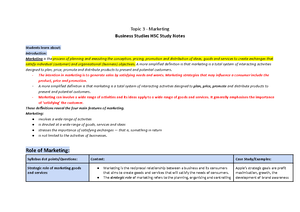 HSC Business Studies Finance Notes - Year 12 Syllabus Review - Studocu