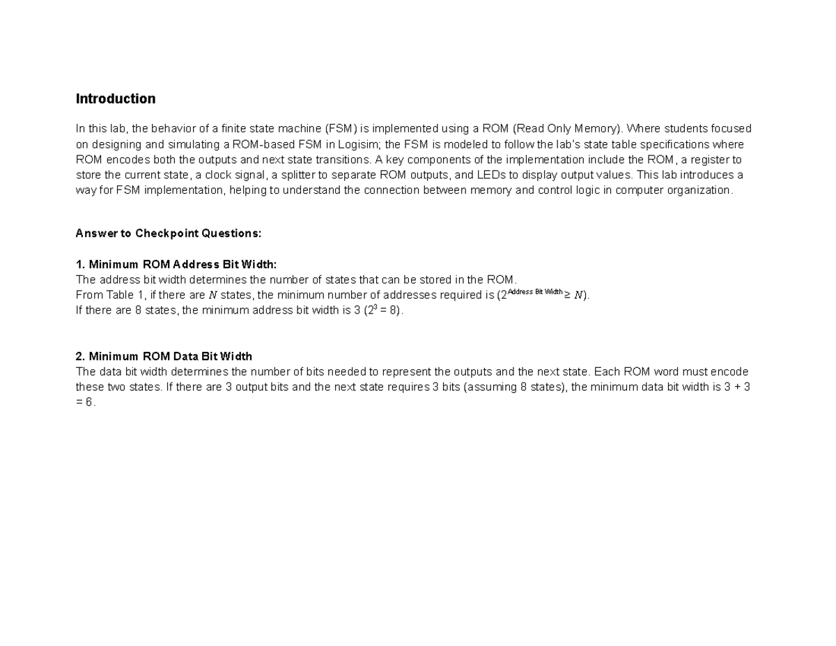 Lab #1 Computer Organization - Google Docs - Introduction In this lab ...
