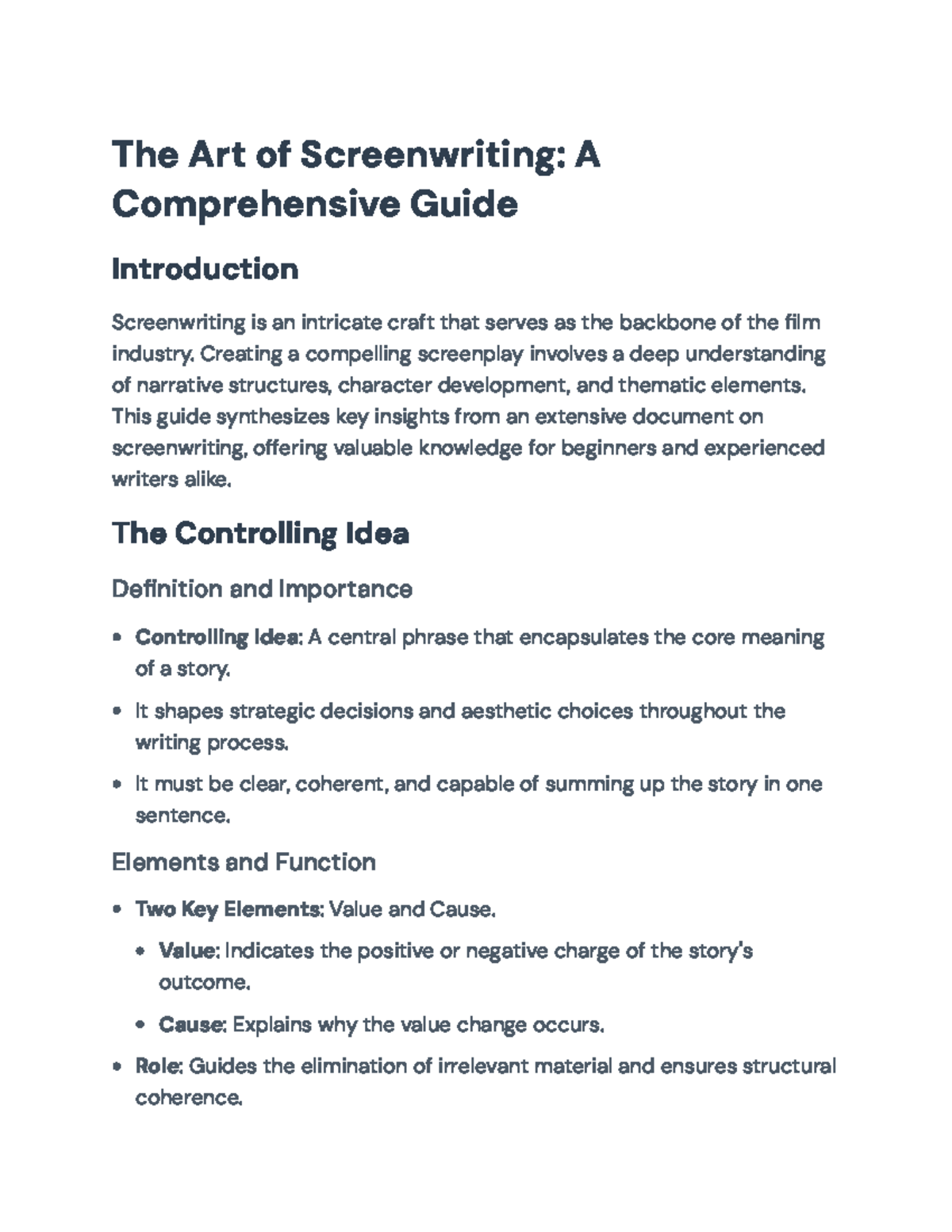 Comprehensive Guide to Screenwriting Techniques and Principles - The ...