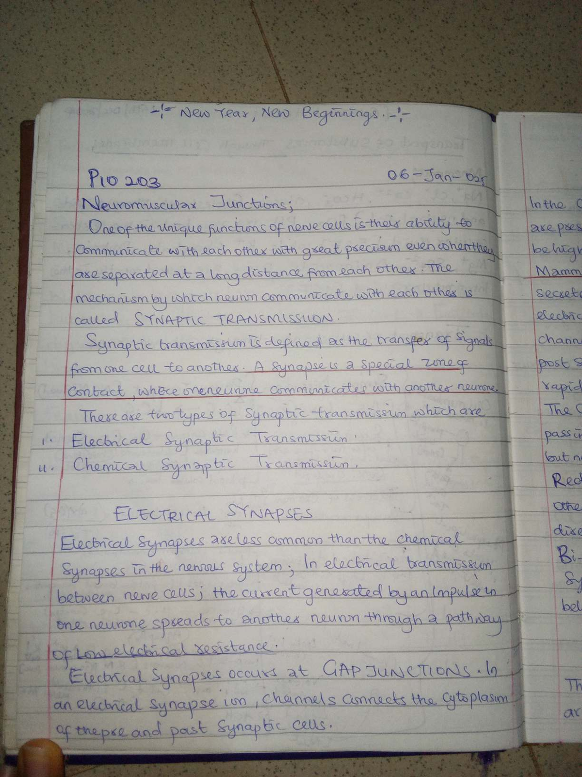 Lecture on Neuromuscular Junctions and Synaptic Transmission - Studocu