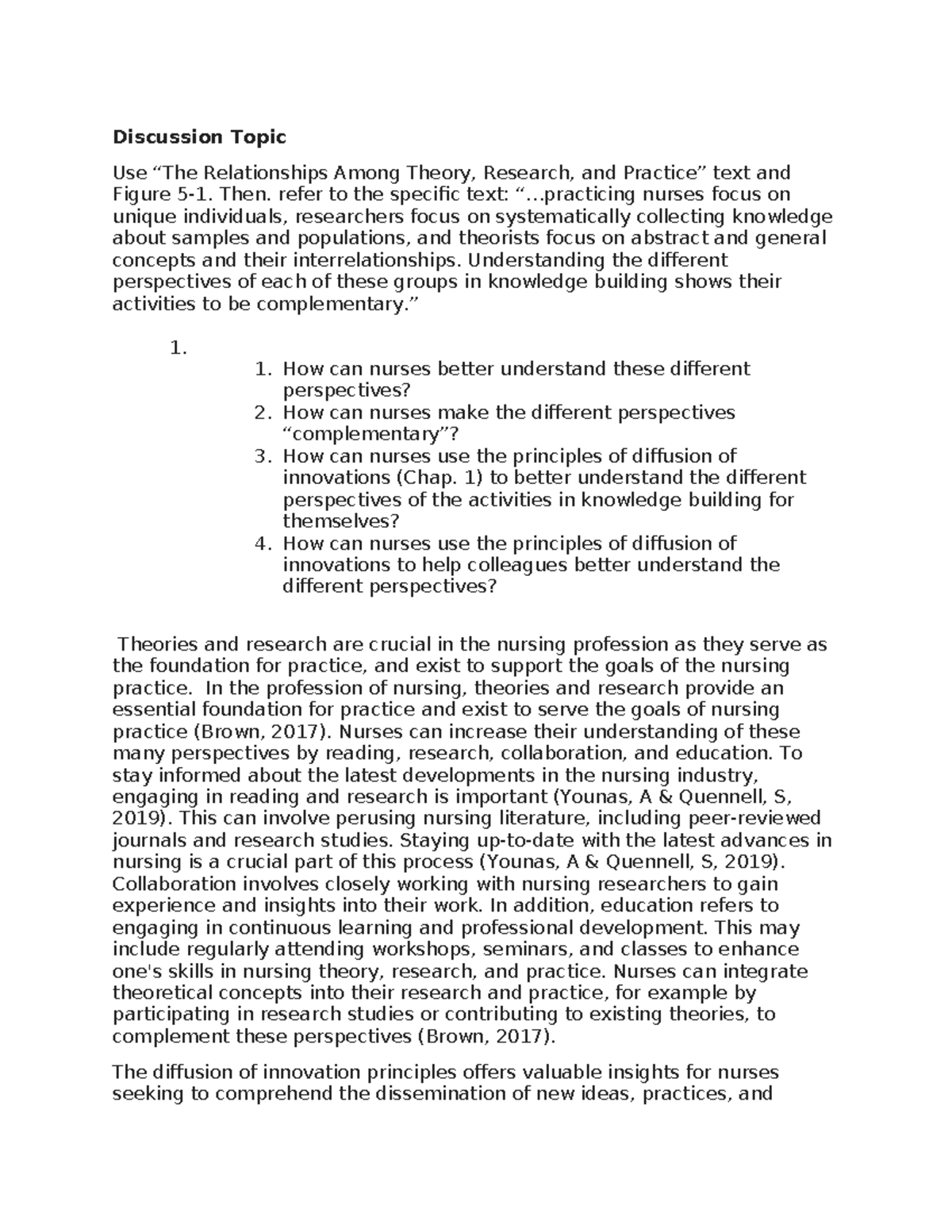 NUR 301: Understanding Theory, Research, and Practice in Nursing - Studocu
