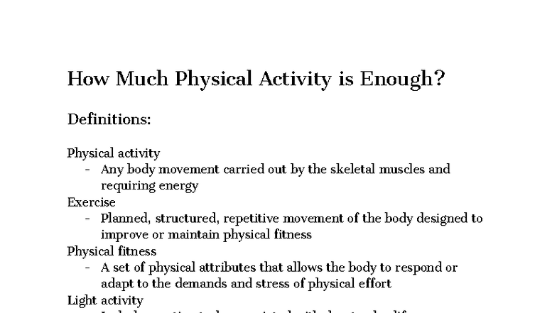 Module 3: Understanding Physical Activity & Fitness Guidelines - HKR ...