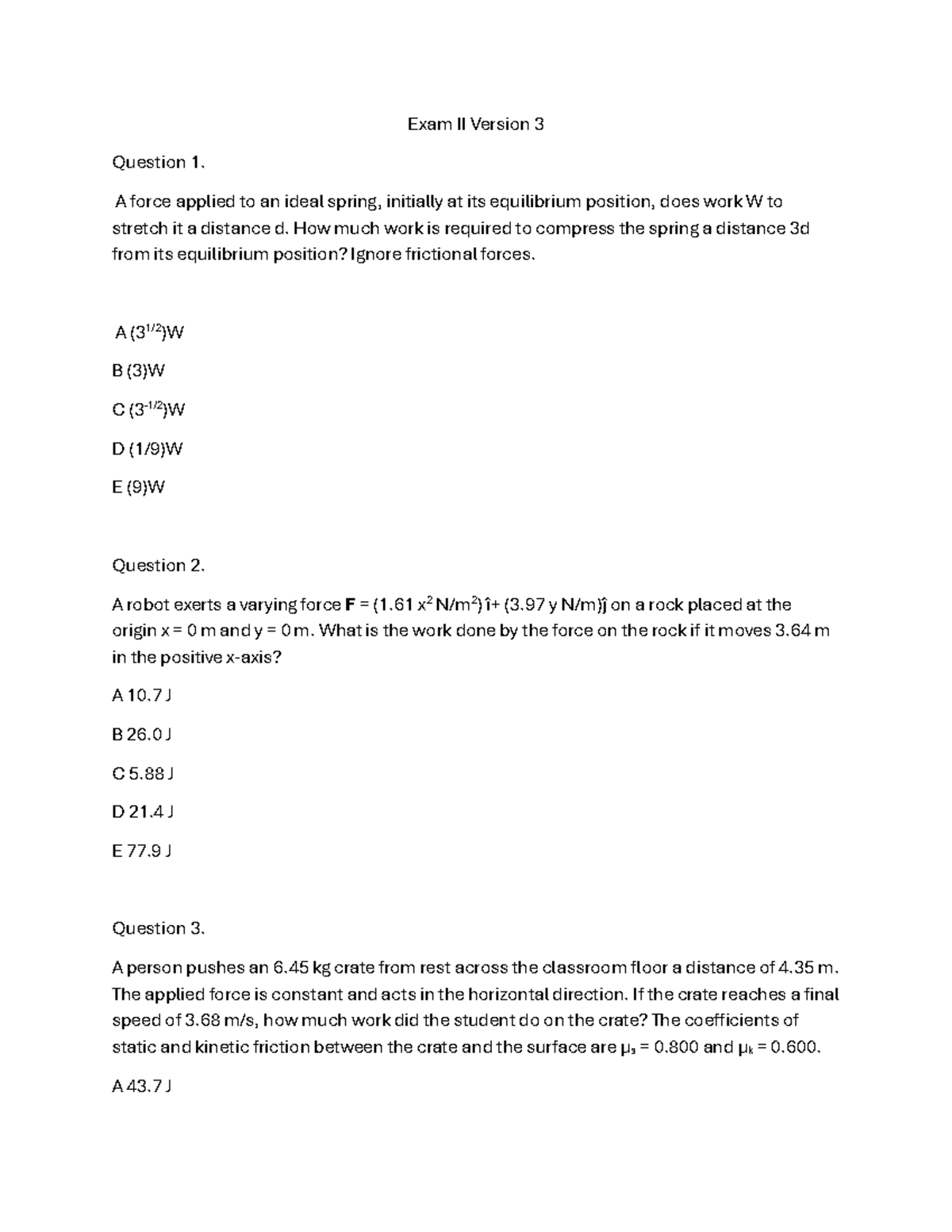 Exam II V3 - Practice Test Questions and Answers - Studocu