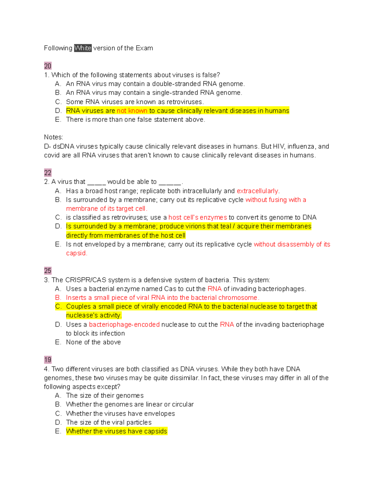Fall 2024 BIOL 102 Exam 1 Question Breakdown and Analysis - Studocu