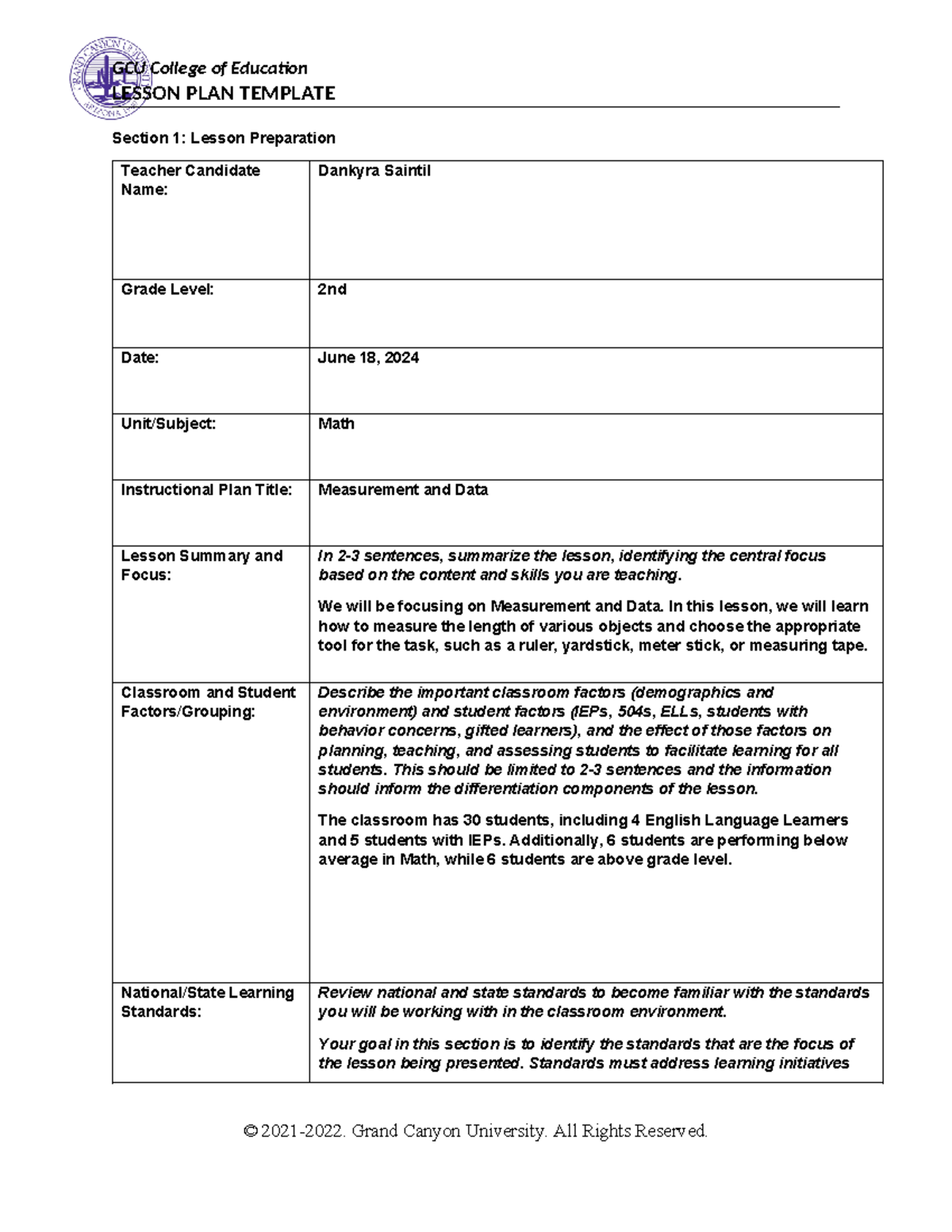 Coe-lesson-plan-template (1) DS - LESSON PLAN TEMPLATE Section 1 ...