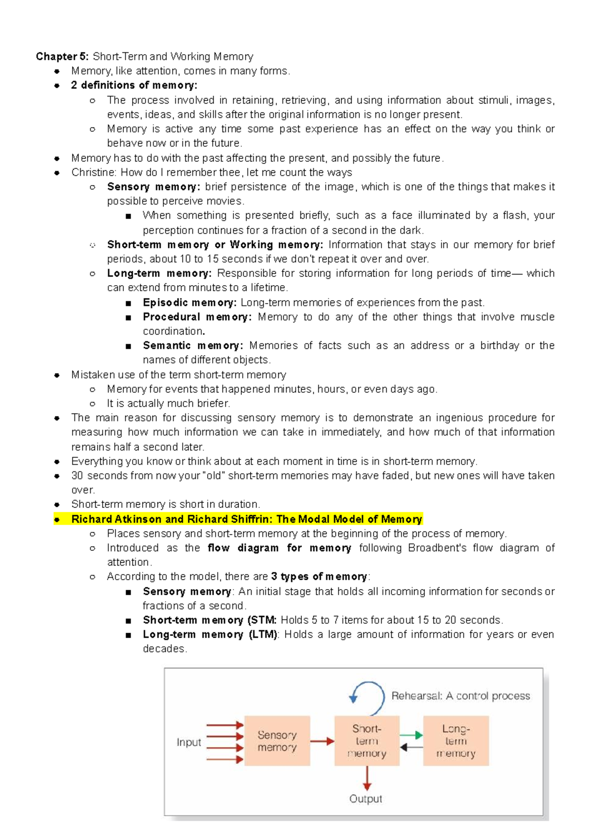 P148 6 - Chapter 5: Understanding Short-Term and Working Memory - Studocu