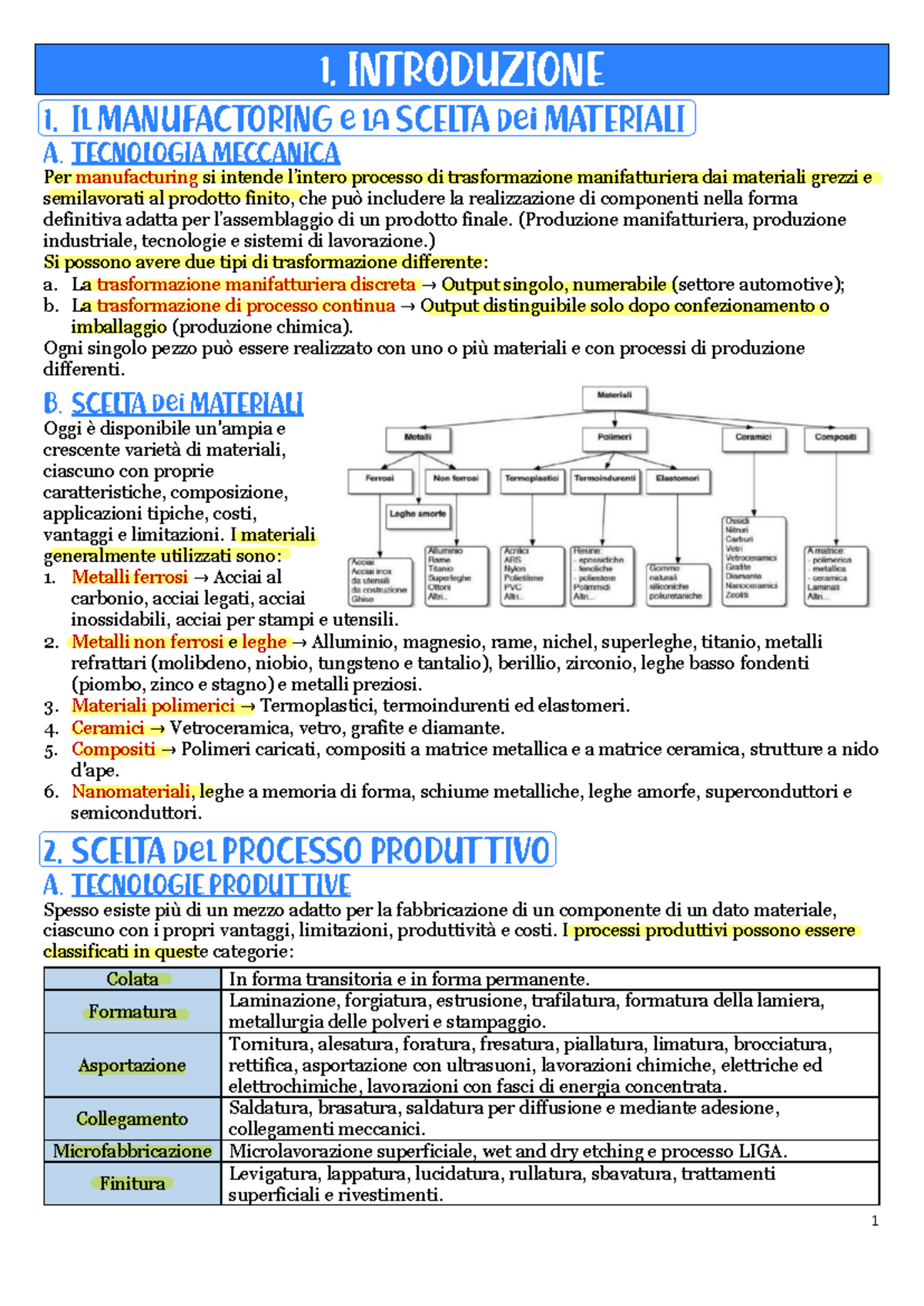 Appunti di Tecnologia Meccanica - Corso di Ingegneria Meccanica - Document Preview