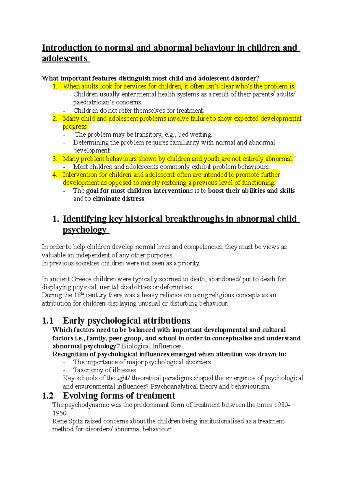 Chapter 1: Understanding Normal and Abnormal Behavior in Children (SLK ...