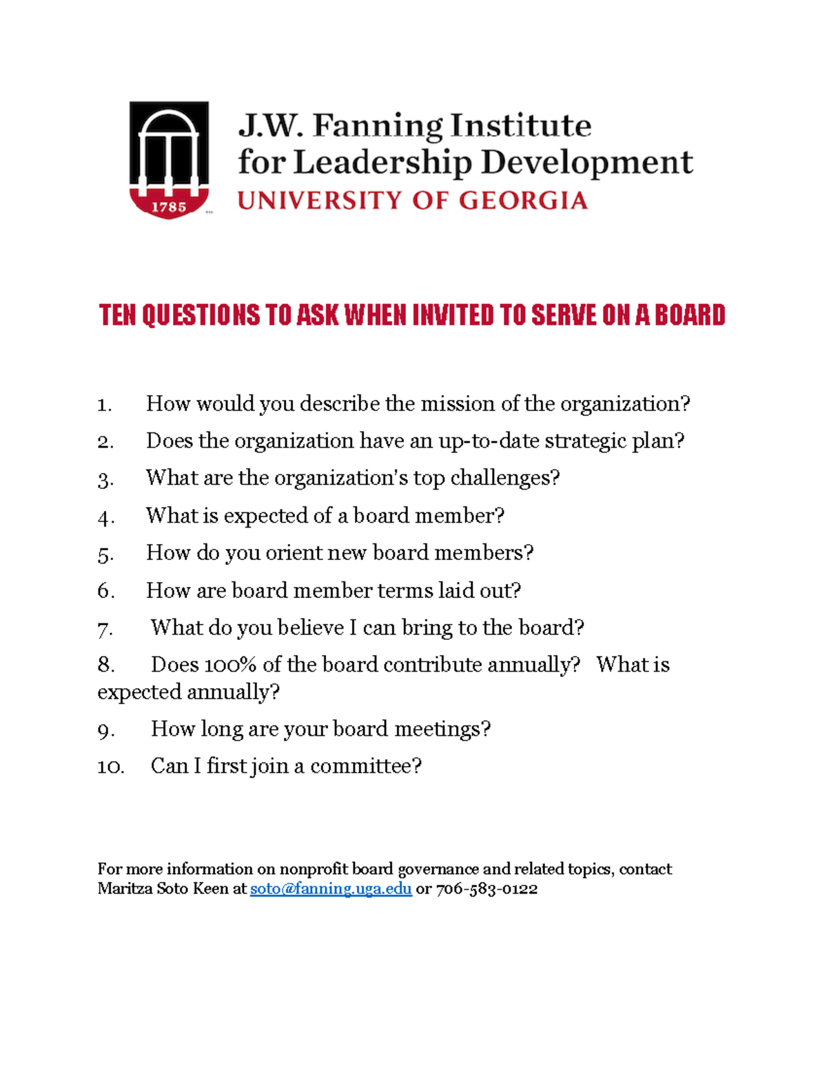 10 Essential Questions for Nonprofit Board Service Consideration - Studocu