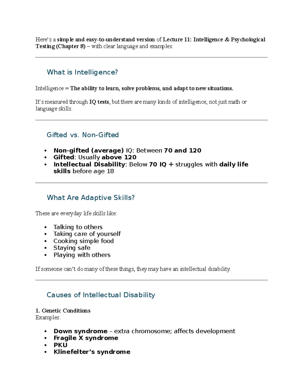 Chapter 6 Lecture 9: Simplified Learning Concepts and Examples - Studocu