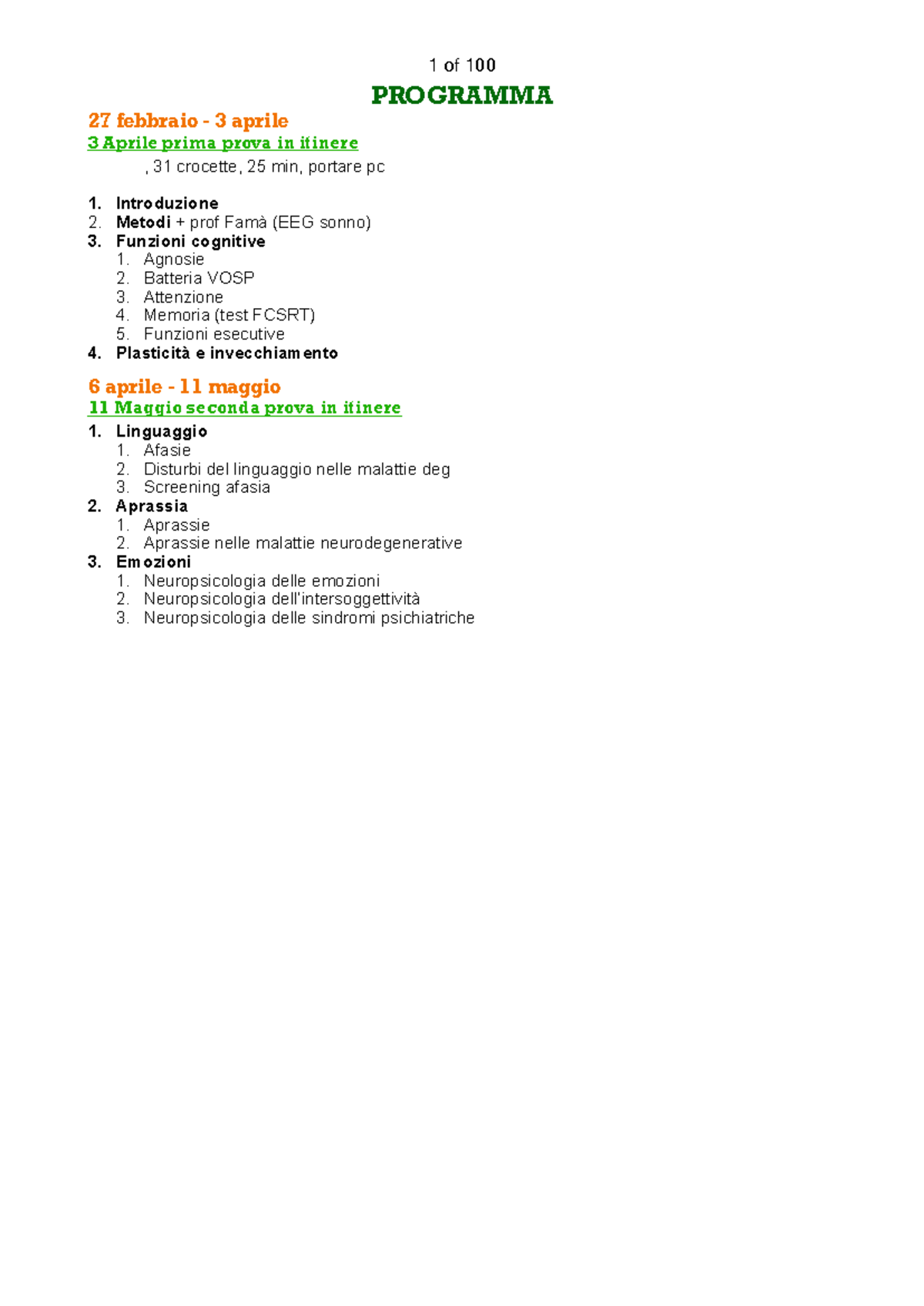 Appunti di Psicologia Fisiologica (PSY101) - Prove e Metodi di Studio - Document Preview