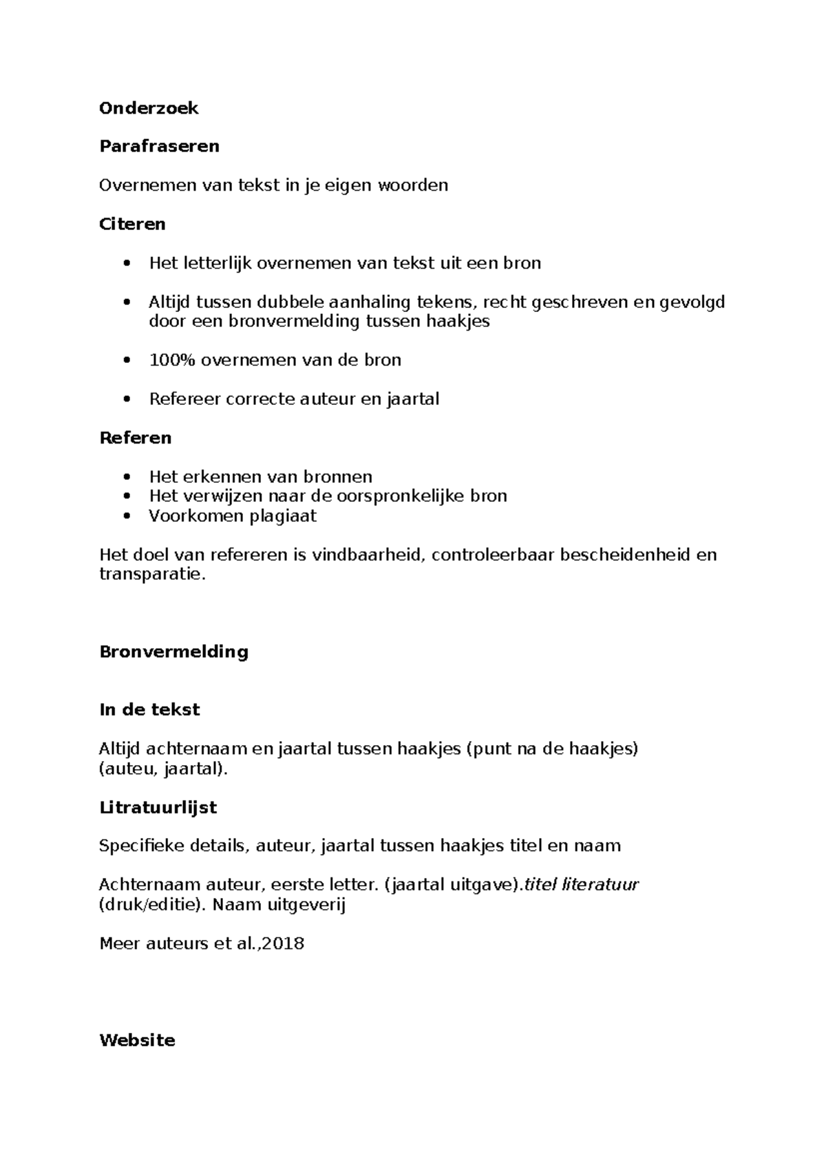 Onderzoek Les 3: Aantekeningen over Parafraseren en Refereren - Studeersnel