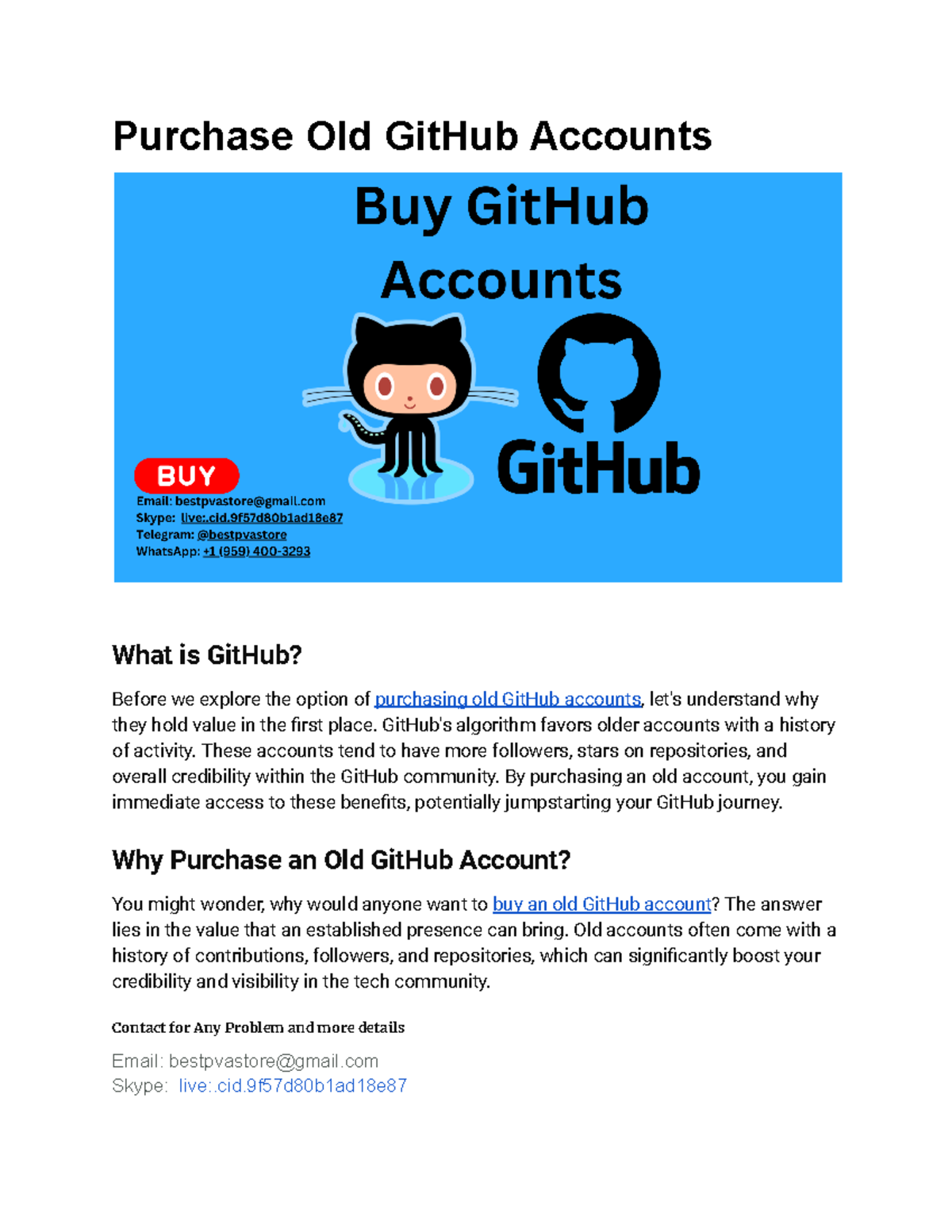 The Value and Risks of Buying Old GitHub Accounts: Insights and Tips ...