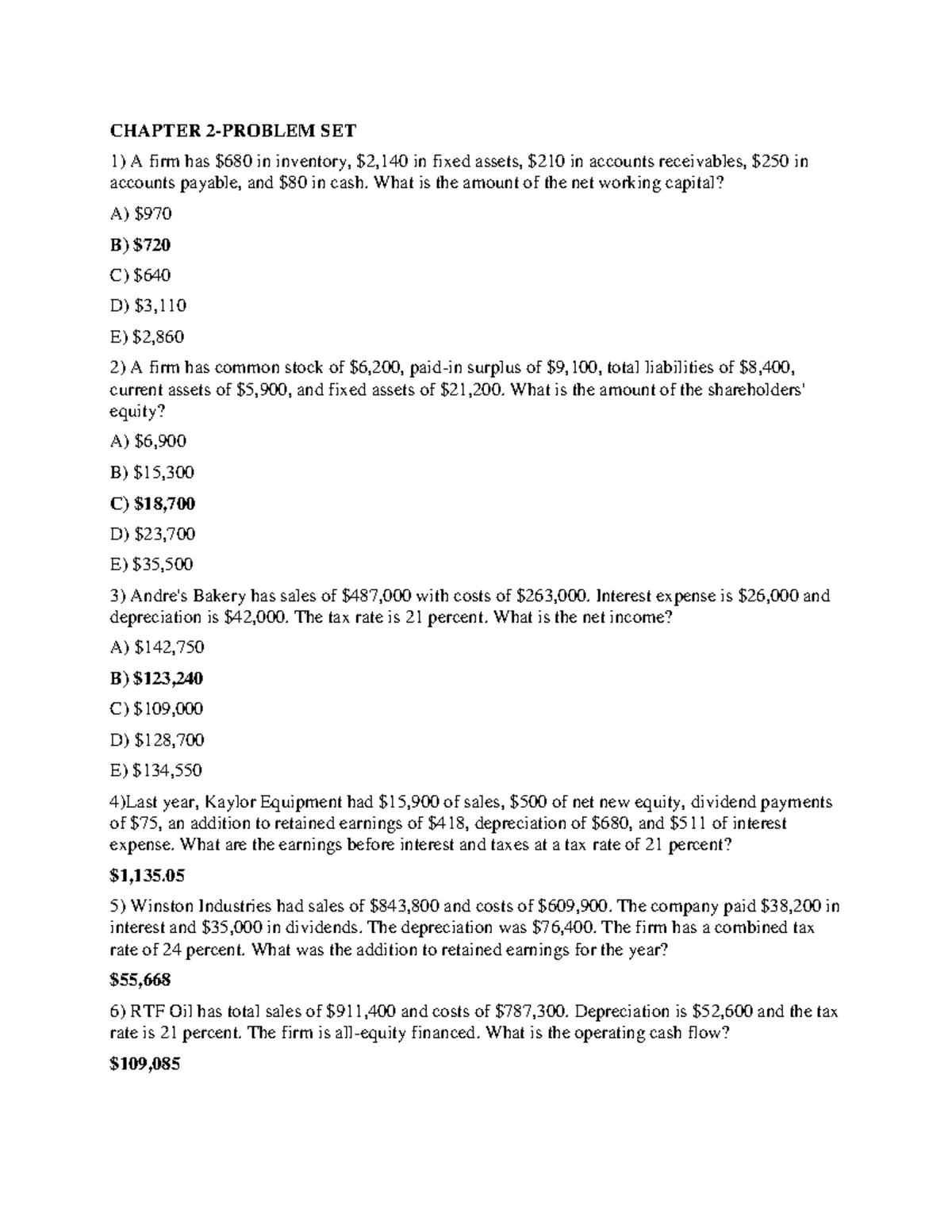 Problem Set 2 - Solutions and Answer Key - Studocu