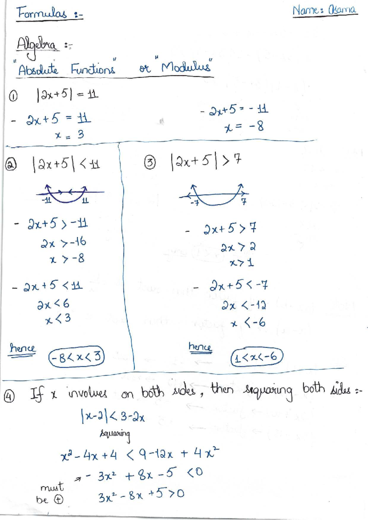 A2 Maths P3 & P5 Short Notes by Osama - Studocu