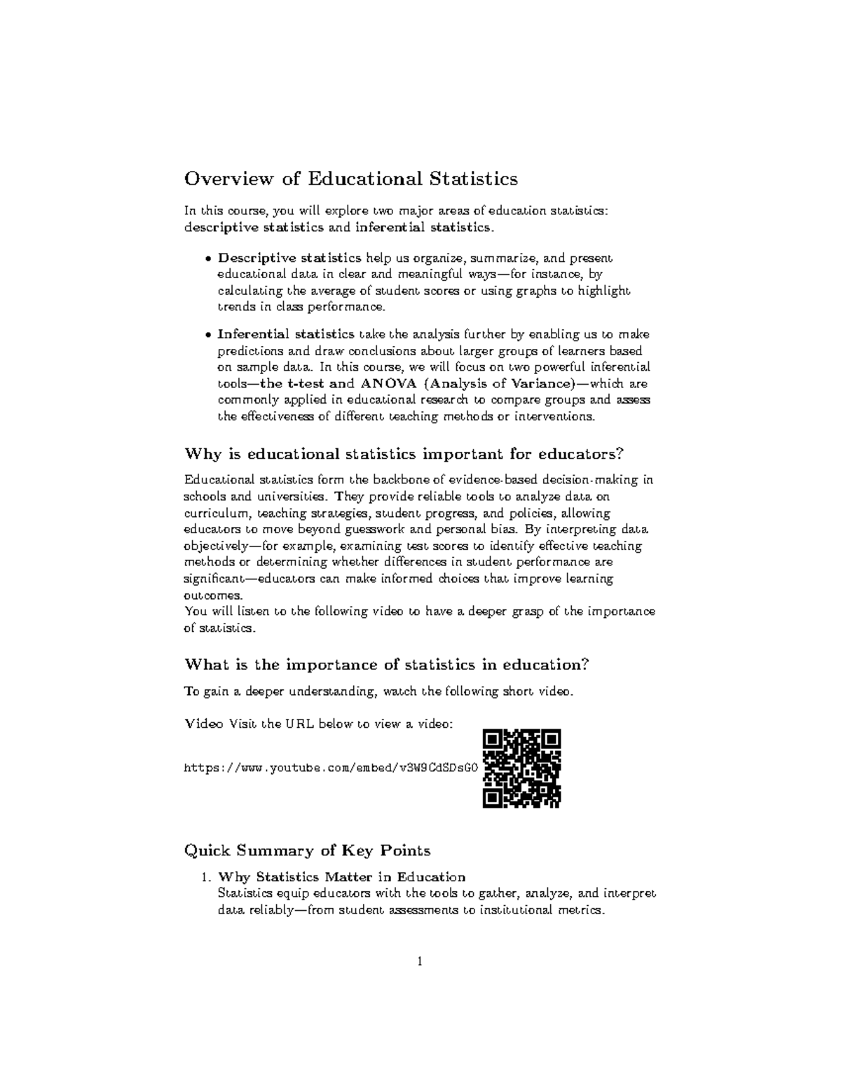 EDU 101: Overview of Educational Statistics and Central Tendency ...