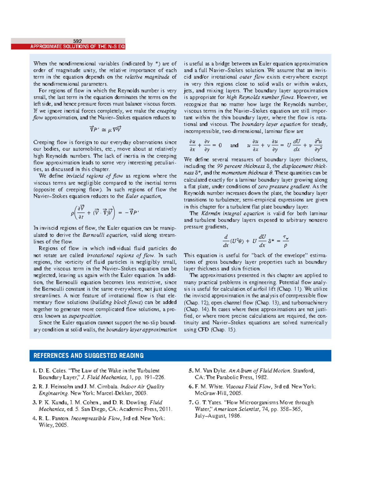 592 Fluid Mechanics: Approximate Solutions of the Equation - Studocu