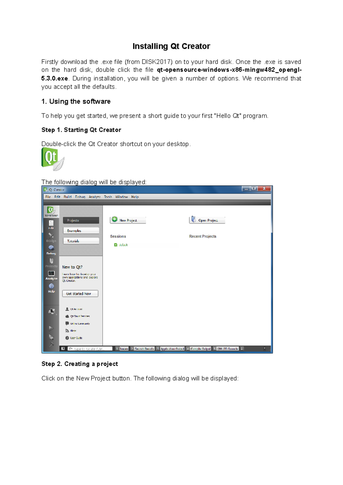 Qt Creator Installation Guide for COS2614: Getting Started - Studocu