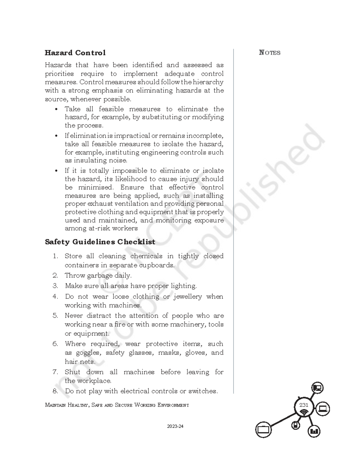 Class 10 IT 402: Workplace Safety and Health Guidelines Notes - Studocu