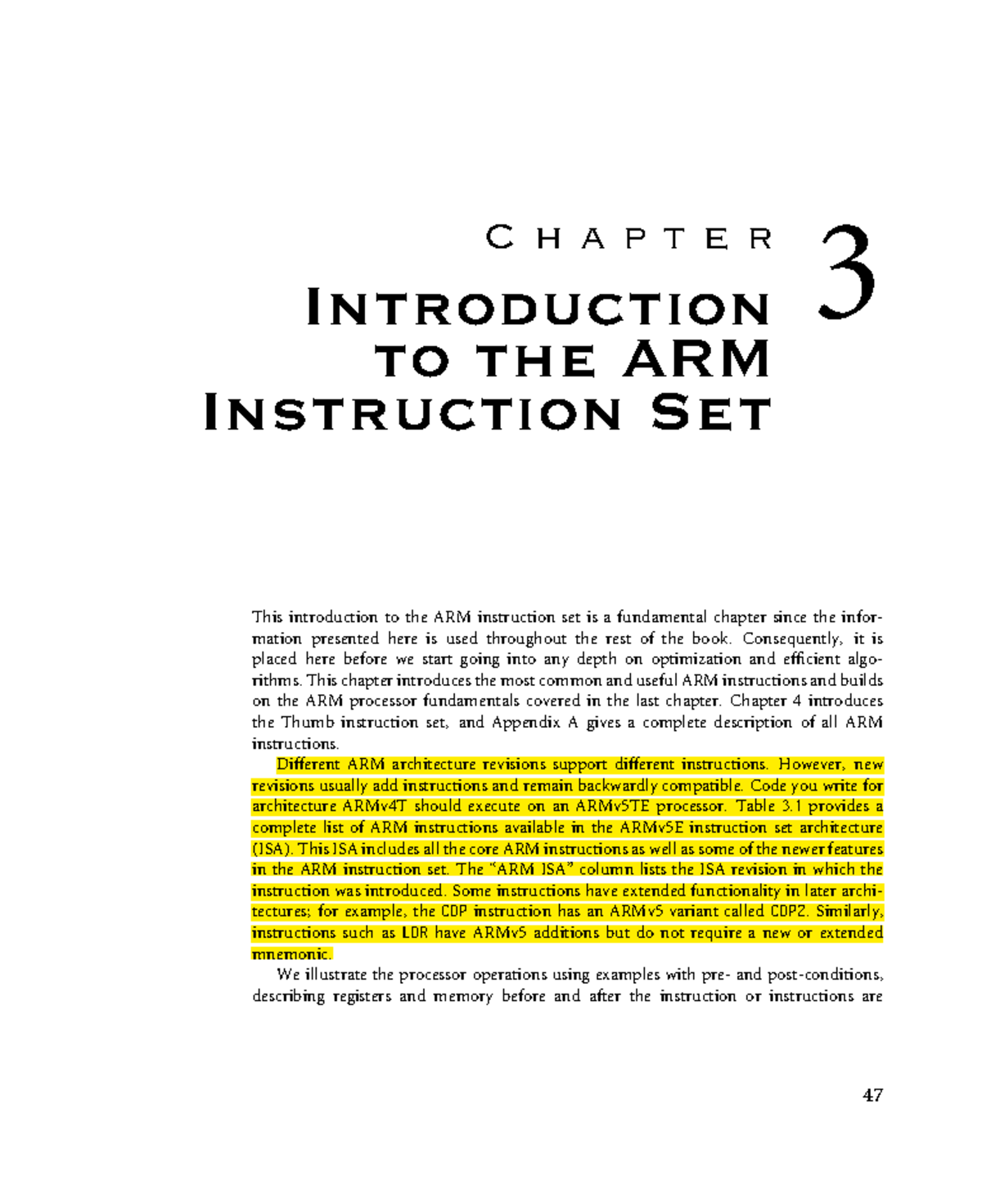 ARM Module 2 - instruction set - C h a p t e r Introduction to the ARM ...