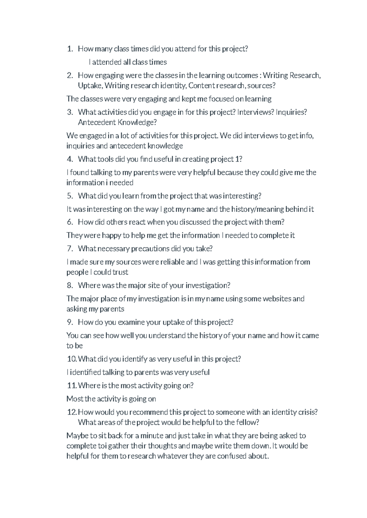 ENG 101: Project Reflection and Learning Outcomes Notes - Studocu