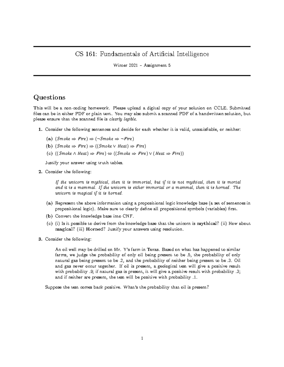 Hw5-2 - Quanquan Gu HW5 - CS 161: Fundamentals of Artificial ...