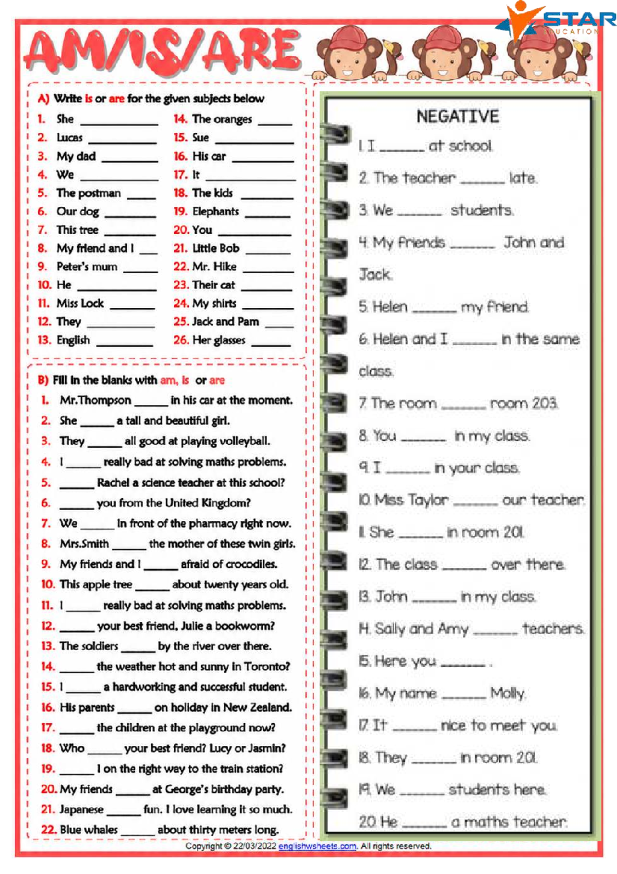 Positive and Negative Sentences - Practice Present Simple - Studocu