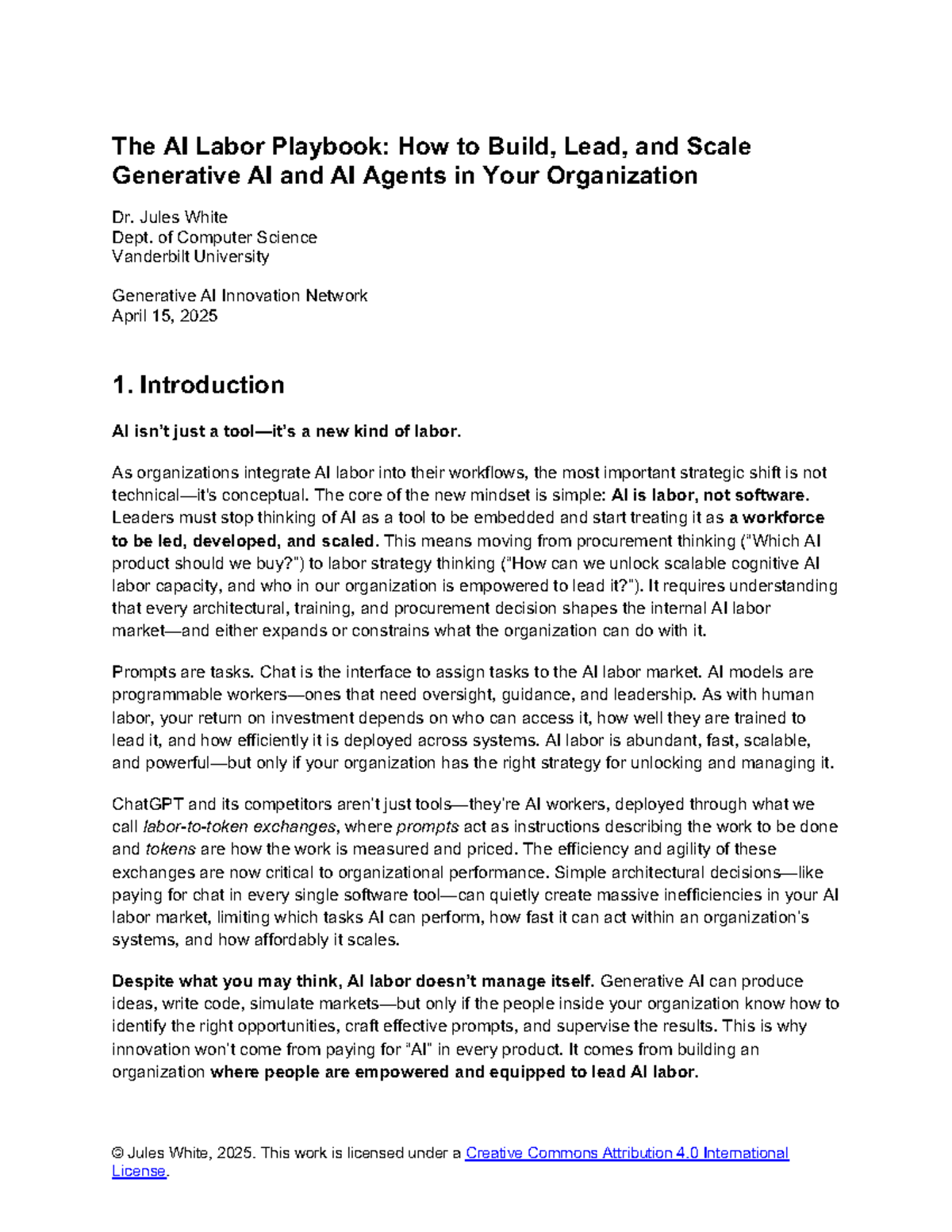 The AI Labor Playbook: Strategies for Leading Generative AI in ...