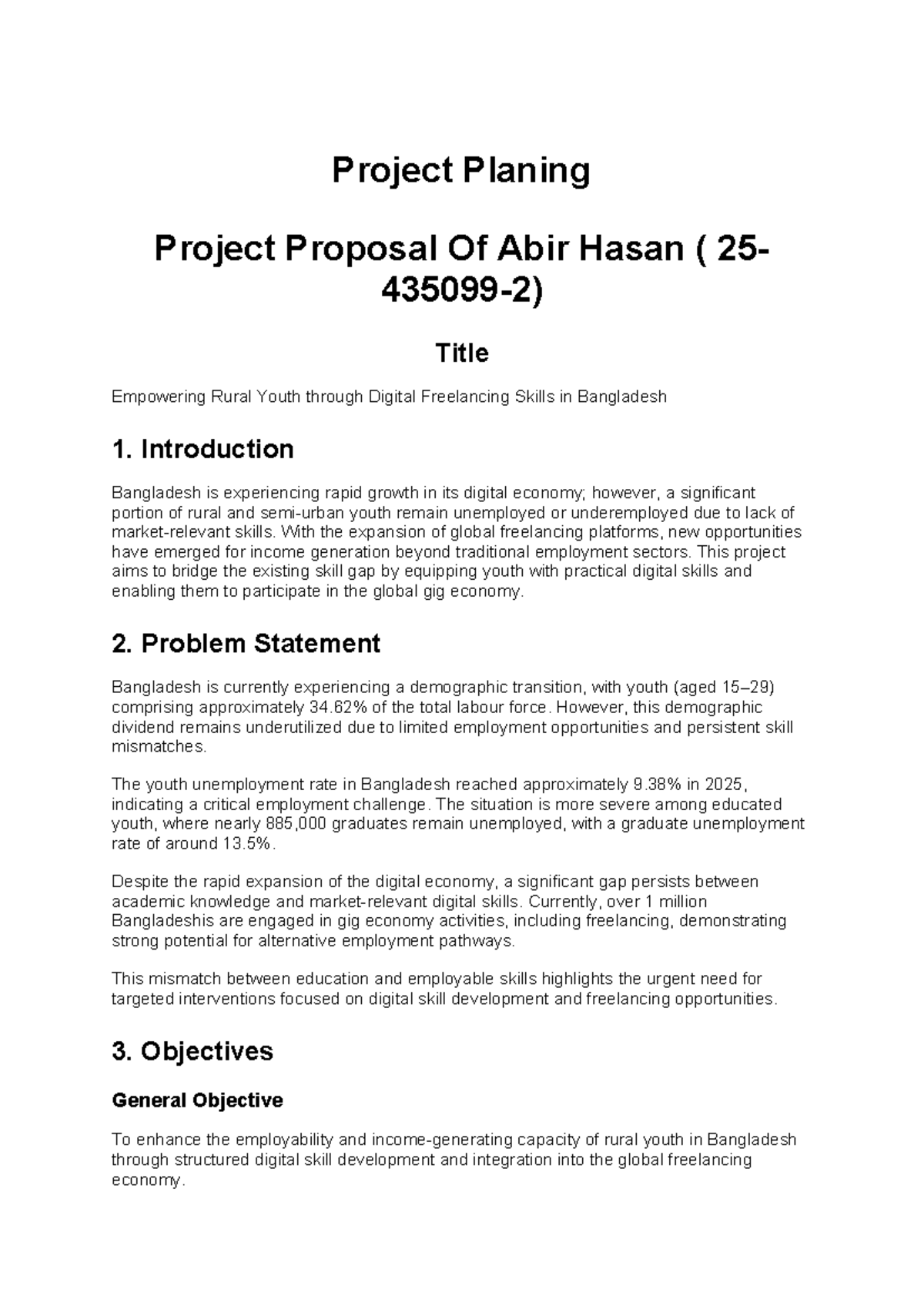 Project Proposal: Empowering Rural Youth through Digital Skills in ...