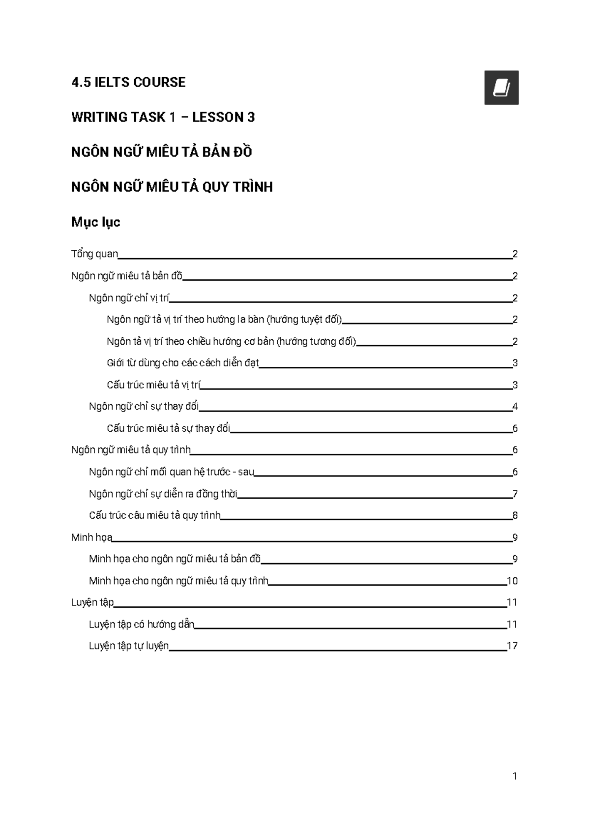4.5 IELTS Writing Task 1 - Map & Process Description Lesson Notes - Studocu