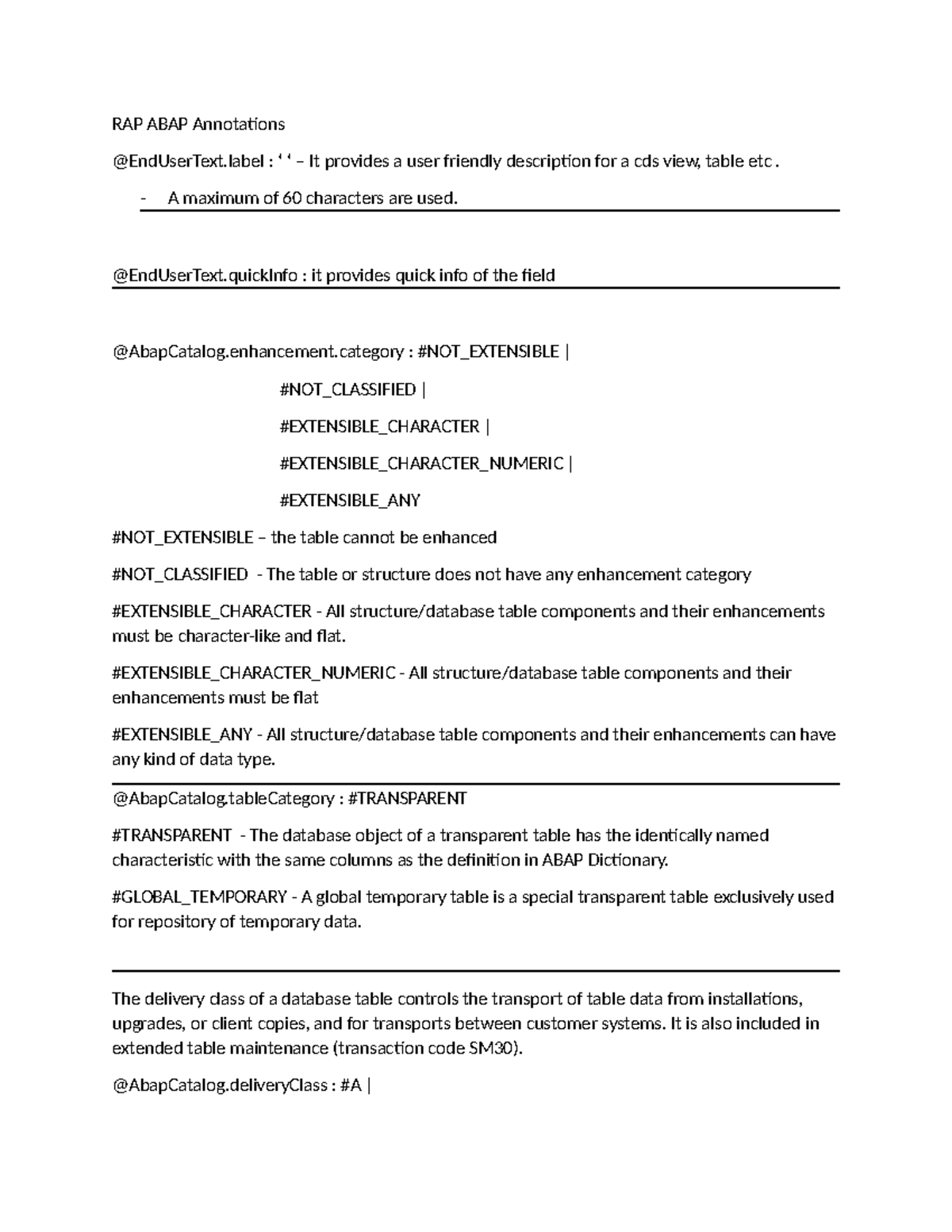 RAP ABAP Annotations Overview: Key Concepts and Usage - Studocu