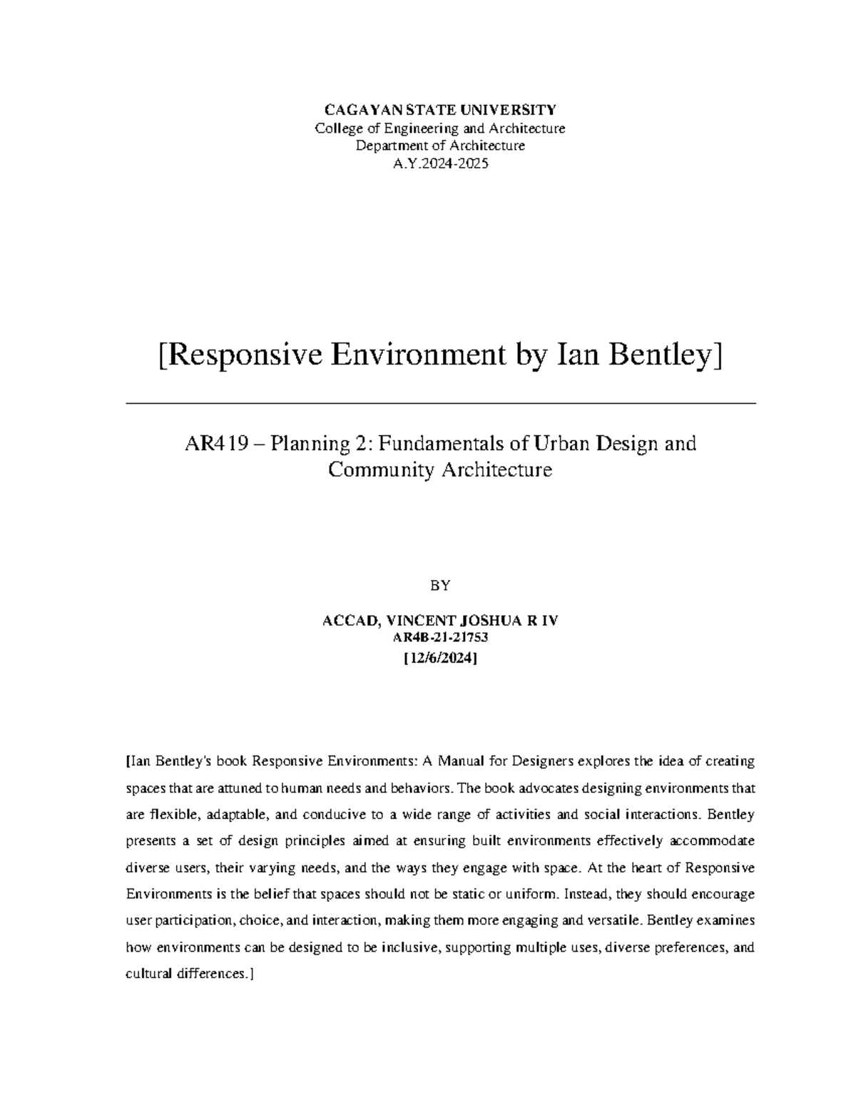 AR4 19 - Responsive Environments: Urban Design Principles by Ian ...
