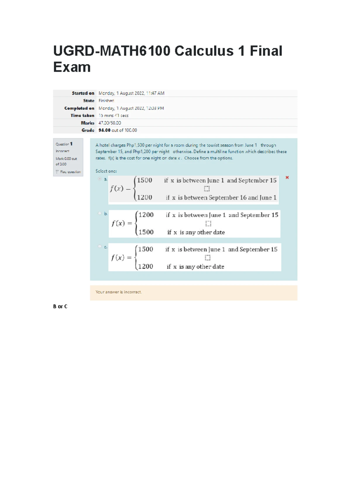 MATH6100 Calculus 1 Final Exam Review with Answers and Solutions - Studocu