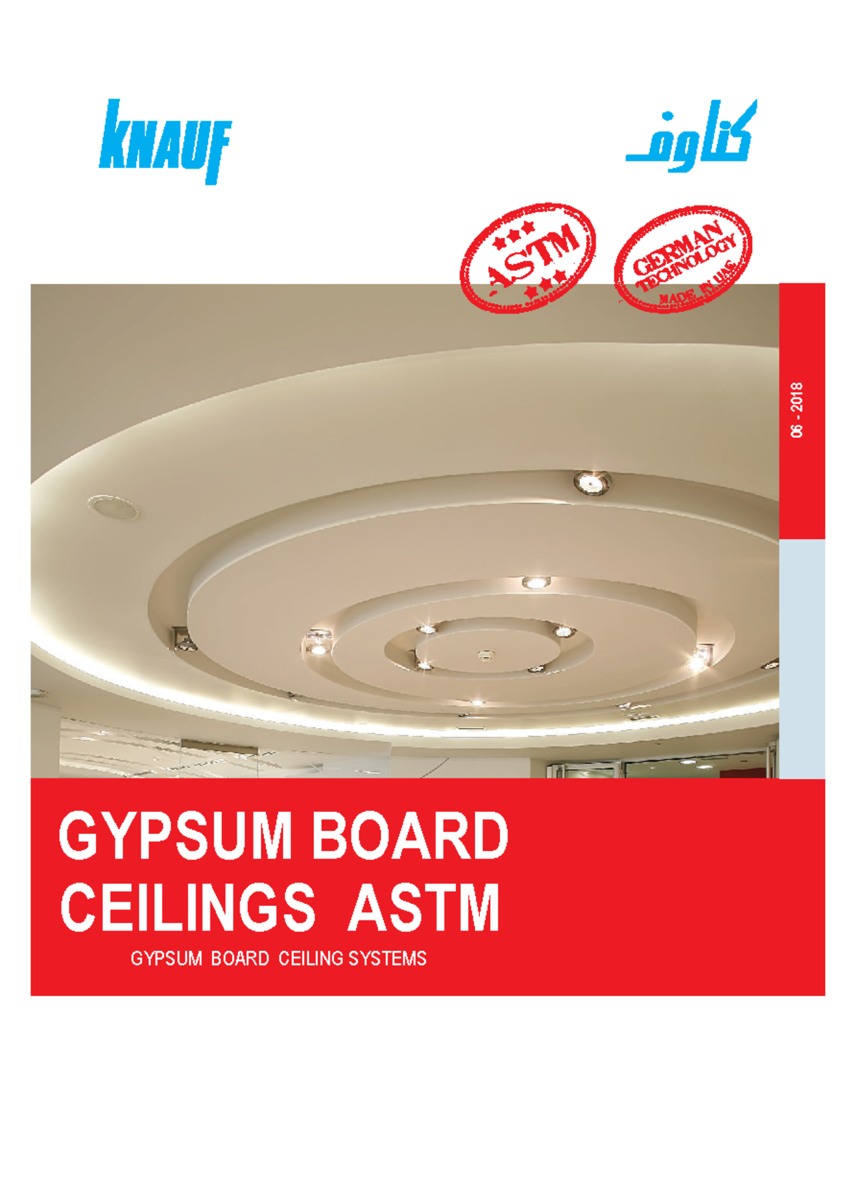 Knauf KC A001 ASTM Ceiling Systems Manual: Gypsum Board Overview - Studocu