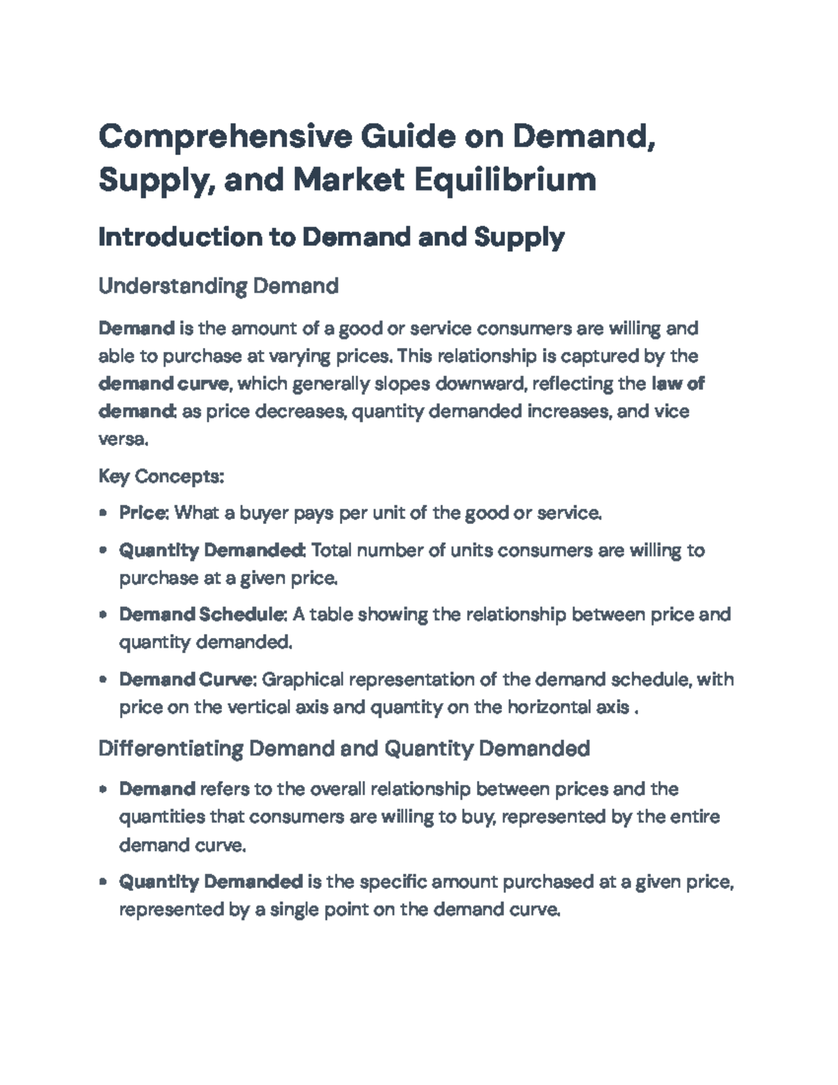 Demand, Supply, and Market Equilibrium: A Comprehensive Guide ...