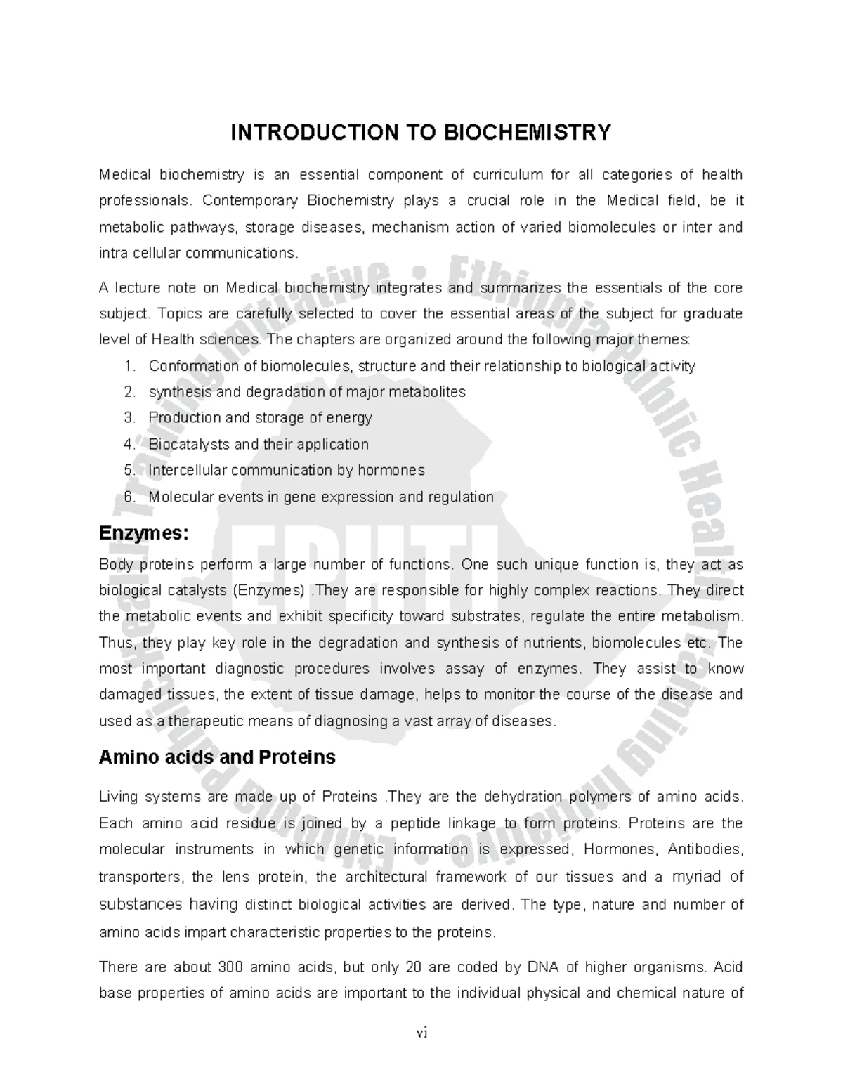 Biochemistry Lecture Notes: Water Properties and Molecular Interactions ...