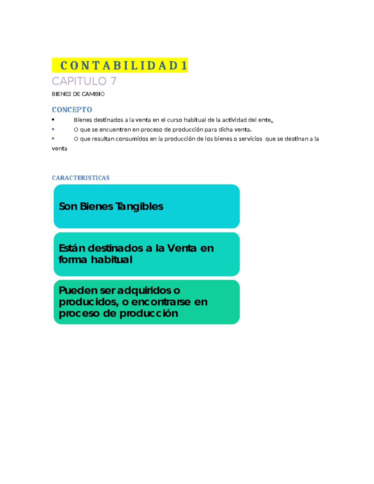 CONTABILIDAD1 PARCIAL 2: BIENES DE CAMBIO Y BIENES DE USO - Studocu