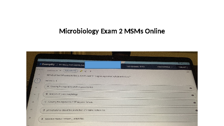 Microbiology Exam 2 Questions and Answers MSMs Online - Studocu
