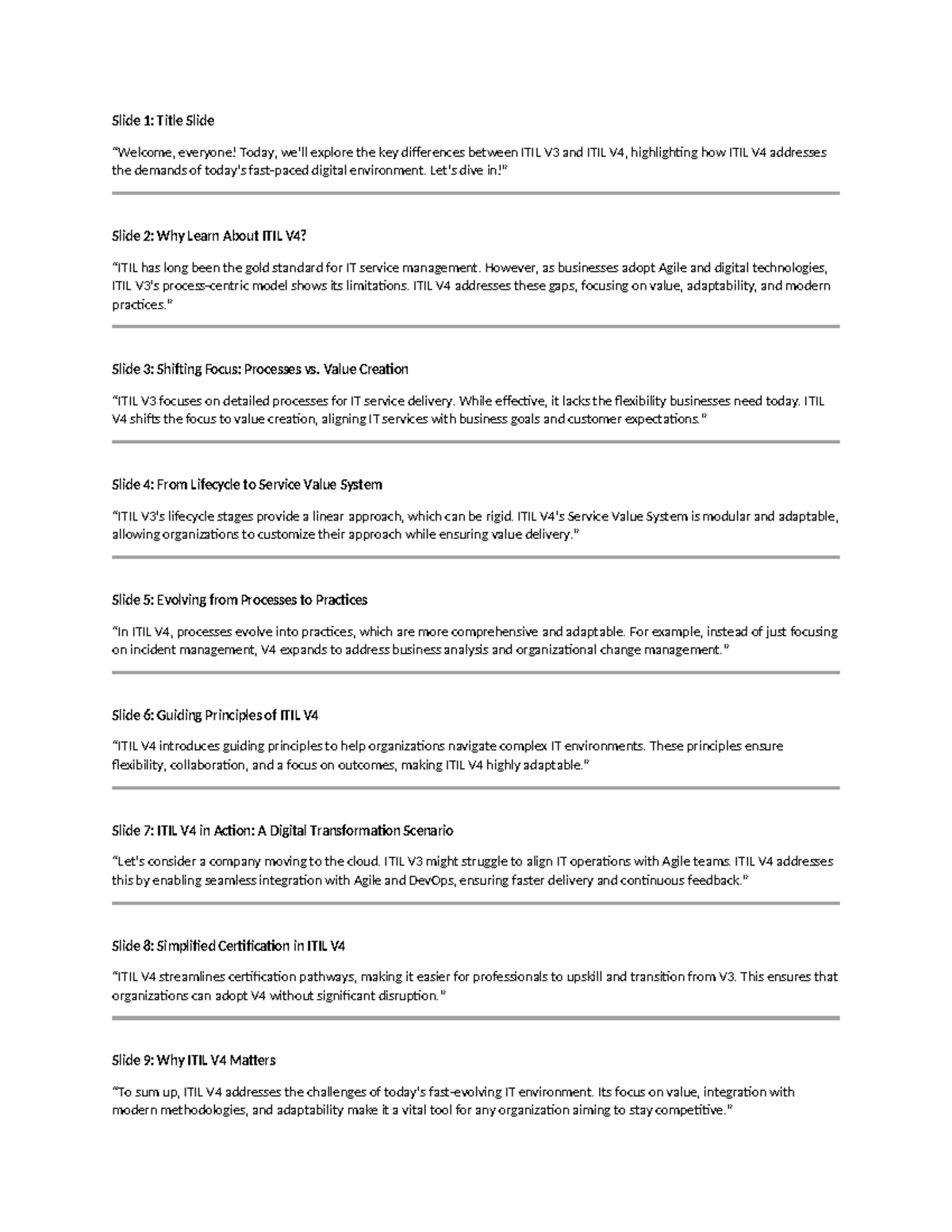 Script - solving - Slide 1: Title Slide “Welcome, everyone! Today, we ...