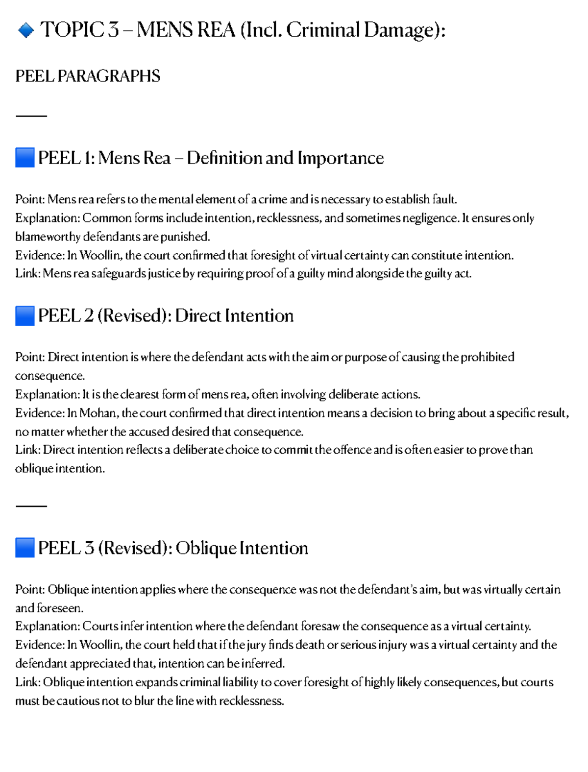 CLE Topic 3 – Mens Rea: Understanding Criminal Intent and Liability ...